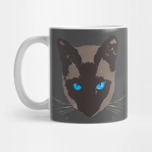 Bright Blue Eyes Cat Siamese Mug